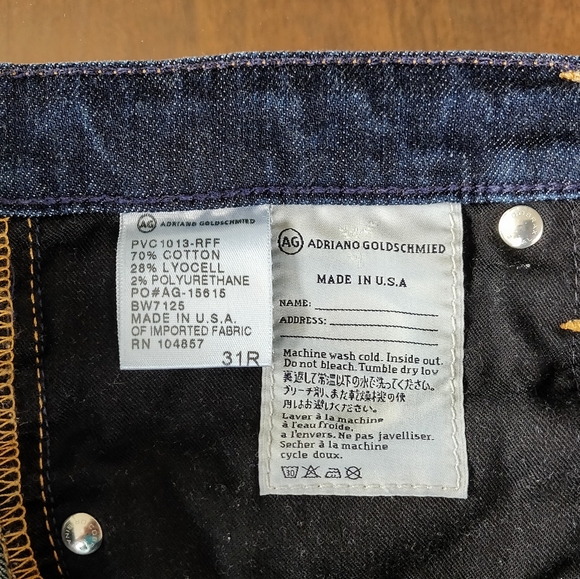 AG Adriano Goldschmied The Angel Bootcut Mid Rise Dark Wash Flare Jeans sz. 31 - Picture 6 of 8